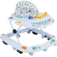 Marche-bébé UFO 5 mélodies et lumières LED 8 roues Plateau Apprentissage Marche Nourrir Siège réglable pliable en plastique pour tout-petits