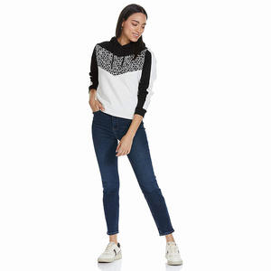 Sudadera con capucha de bloque a la moda para mujer, jersey con cordón para chicas, Sudadera con capucha de manga regular - Product Image 3