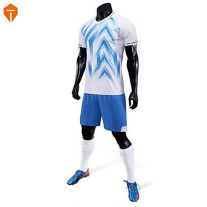 Soccer uniform custom new design soccer football jersey set hot sale football sublimation black red white and men - Product Image 3