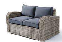 Ensemble de canapés d'extérieur en rotin tressé du Vietnam avec coussins, design rustique, anti-UV, pour salle à manger, hôtel, entrepôt et salon