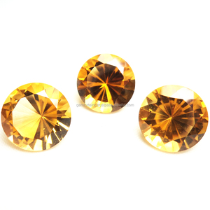 เครื่องประดับทำ Citrine อัญมณีหลวม November birthstone กึ่งมีค่ารอบรูปร่างเหลี่ยมเพชรพลอยธรรมชาติ3A Citrine ตัด - Product Image 3