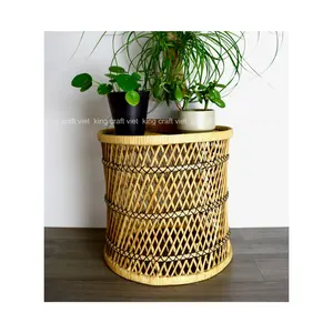 VietNam Hot Sale Handwoven Natural Bamboo Planter Plant Stand Wholesale Rattan Plant Holder from King Craft Viet Supplier