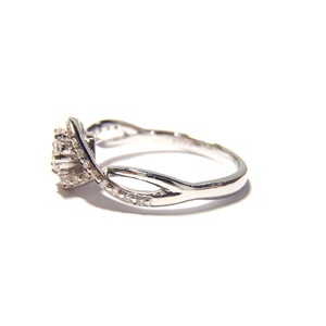 Bague de mariage classique torsadée en or blanc massif 18 carats avec diamants SI 1~2, sur mesure, vente en gros directe d'usine chinoise pour femme - Product Image 3