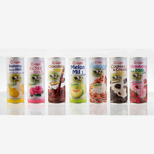 Milk Drink Canned 240ml C-Light brand. Food and beverage , Made in Thailand , product of Thailand