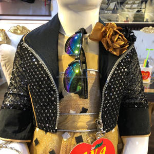 Çocuklar ay ışık elbise <span class=keywords><strong>zari</strong></span> baskılı frocks bebek kız dizisi koti elbise çocuklar baskılı düğün elbisesi - Product Image 4