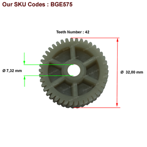 BGE575 - Pieza de Repuesto para Motor de Ajuste de Asiento, Engranaje de Rueda, Lado Izquierdo, para 7L0959111 - Product Image 6