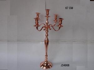 Candelabro de aluminio con acabado de latón antiguo, hecho en Metal fundido, decoración del hogar, fiesta de boda y sala de estar - Product Image 6