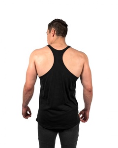 Débardeur de sport pour homme de luxe 2021, coupe profonde, haute qualité, séchage rapide, écologique, respirant, 100% coton, long, sans cordon, blanc - Product Image 2