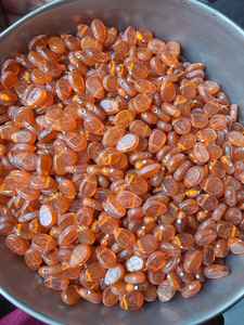 Wholesale handmade Round shaped brown color hot selling attractive design <b>glass</b> <b>beads</b> - Product Image 5