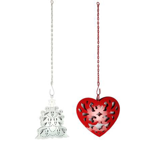 Decoración colgante de corazón y Hada de Navidad blanca y roja en tela de gran oferta, tela de Papá Noel, Papá Noel, eléctrico - Product Image 1