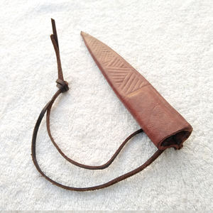 Medieval comiendo cuchillos hueso manejado comer cuchillo Medieval comer cuchillo con marrón Funda de cuero con hueso - Product Image 2