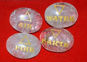 Wholesale Natural Custom Gem <b>Crystals</b> Healing 7 Chakra Stones Carved Engraved Agate Reiki Stones <b>Set</b> Business Gift - Product Image 2