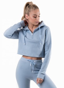 Survêtement Sexy à manches longues pour femme, ensemble de jogging, survêtement rose avec fermeture éclair, logo personnalisé, - Product Image 2