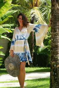 Collection d'été Tie dye Short Frill Wrap Bohemian Trendy Cool Boho Short Beach Wear Outfit For Beautiful Ladies - Product Image 6