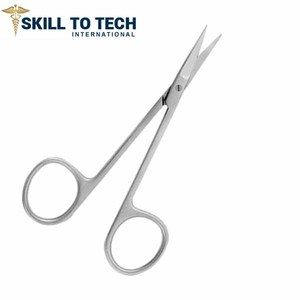 Ciseaux à Iris droits de haute qualité, ciseaux à Iris incurvés chirurgicaux avec ciseaux à Iris professionnels de chirurgie générale de meilleure qualité. - Product Image 4
