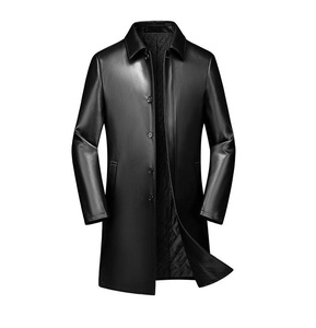 ปุ่มปิดหนังแกะสีดำพร้อมเทรนช์โค้ท Moto สำหรับทุกเพศผลิตในปากีสถาน - Product Image 2