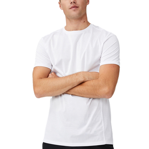 T-shirt homme uni, élégant, sur mesure, OEM 2021, col rond, 100% coton, léger. - Product Image 1