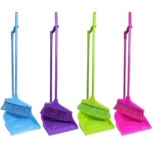 High Quality Household Long Handled Dustpan and Brush Set angle broom with Metal Handle Dustpan Making Cleaning an Easier Chore