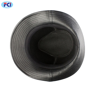 <b>Man</b> High Quality Genuine Leather Jazz <b>Fedora</b> Gentleman Cow Skin Short Brim <b>Black</b> Brown Hip Pop Fitted Top <b>Hat</b> - Product Image 5