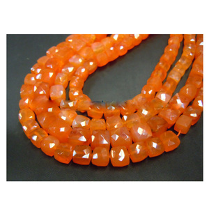 Wholesale High Quality <b>Red</b> Carnelian Gemstone Faceted Box Shape Natural Crystal Loose <b>Beads</b> for Crafting Bracelets - Product Image 1