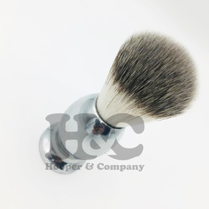แปรงโกนหนวดแบดเจอร์ด้ามไม้แปรงเหล็กสำหรับช่างตัดผมสินค้ามาใหม่ - Product Image 1