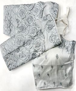 Blusa bordada Georgette lista para usar al por mayor, prenda étnica atractiva, hilo de secuencia, agujero de trabajo, Surat Alphanumero - Product Image 3