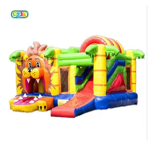Moonwalk Lớn Inflatable Multiply Bouncer Nhảy Lâu Đài Bouncy Jumper Lion King Bounce House Cho Trẻ Em