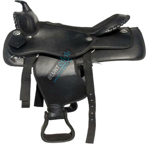 Sillín de cuero negro para dama, sillín de mano de cuero negro, disponible en todas las tallas - Product Image 1