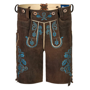 Pantalones cortos bávaros de último diseño personalizados para hombre estilo callejero cuero genuino Lederhosen nueva llegada - Product Image 4