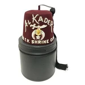 Kader Shriners Fez帽子剑 & Star定制我们也访问了您的网站，我们看到了所有的携带箱Shriner Fez帽子