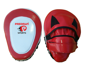Nouvelles cibles de frappe d'entraînement en cuir Focus Pads pour MMA Muay Thai Kickboxing avec poignées souples et conception imprimée de logo personnalisé - Product Image 4