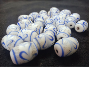 Hecho a Medida 8mm acabado antiguo blanco azul colores de aspecto antiguo cuentas de cristal murano 2mm 3mm 10mm tiendas de diseñadores de joyería - Product Image 1