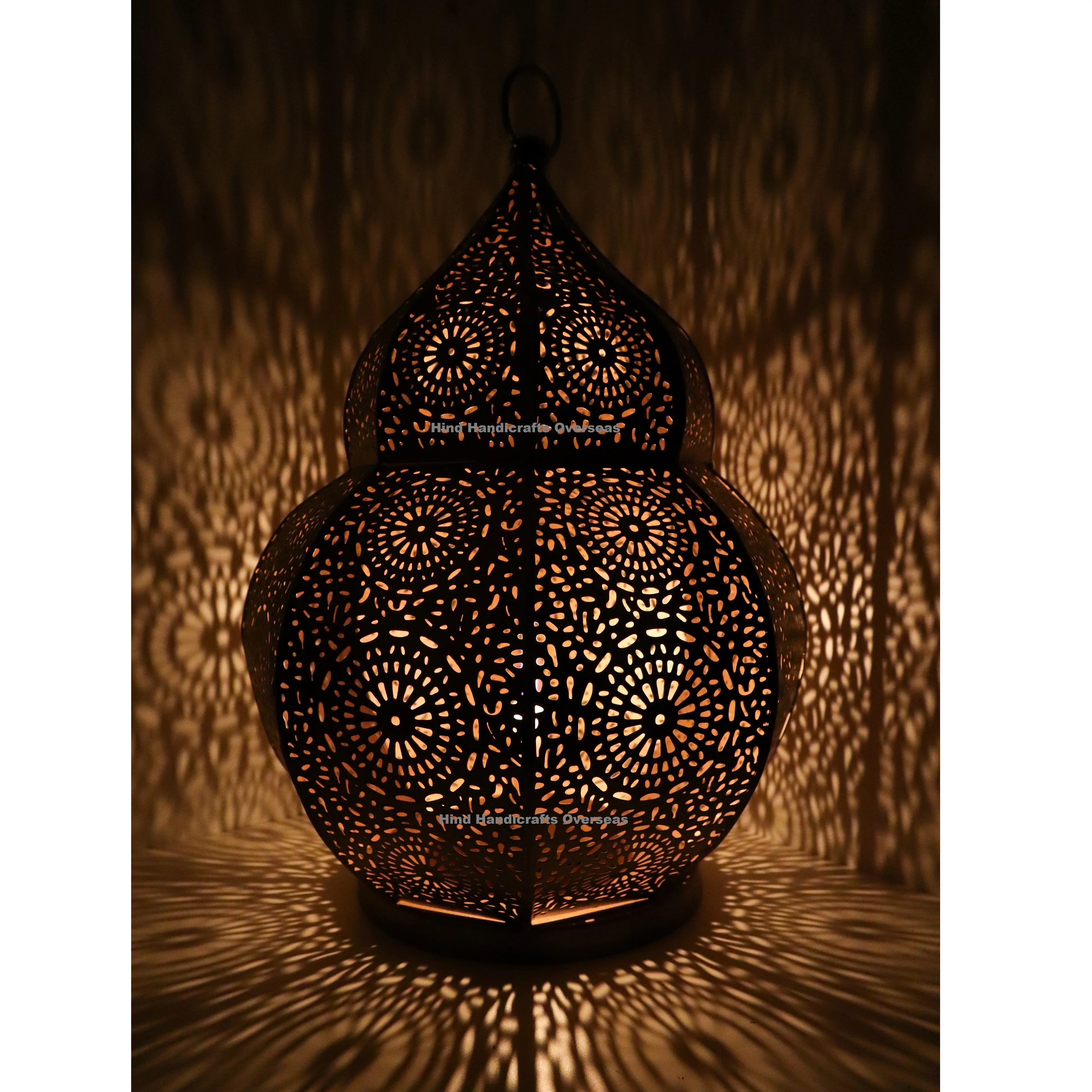 Candelabro decorativo marroquí de hierro, velas aromáticas, velas de Navidad para decoración, lámpara colgante