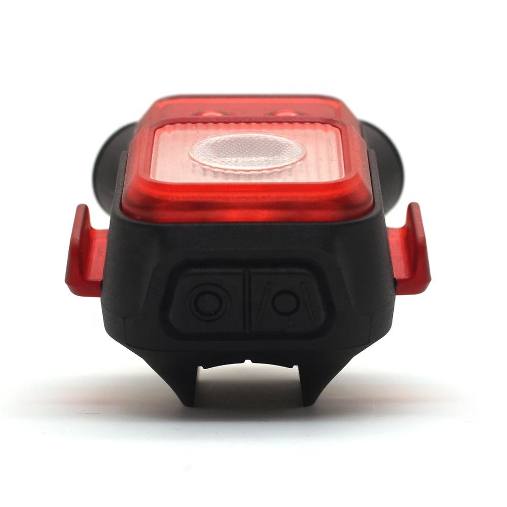 2 Laser + 5 LED Feu arrière de vélo Feu de sécurité étanche