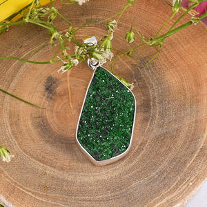 De piedras preciosas Moldavite moderno colgante exclusivo colgante hermoso diseño de lujo colgante - Product Image 4