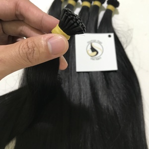 10A Unprocessed Black Virgin Human Hair Double Drawn Can Be Dyed Or Bleach I Tip Human Hair Extension 100g For Women - Product Image 2