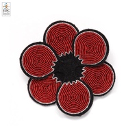 Épingles et broches de fleur de Bullion français OEM, fabricant de vestes de mode, broche en jean, Badge de Patch de bijoux de Bullion fait à la main