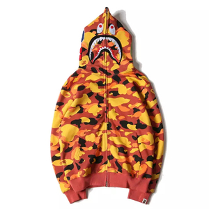 High Quality New Fashion <b>Men's</b> Winter Casual Hoodies Black and White Shark Camouflage Glow-in-the-Dark Polyester/Cotton - Product Image 4