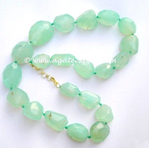 Collar de piedra caída facetada de ónix verde - Product Image 3