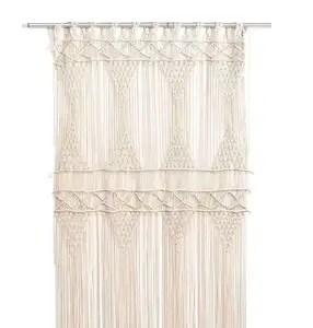 Living Room macrame Curtain Home Made Fabric Luxury Fashion Linen Light Cotton Customize Set Kitchen Decor