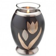 American Style Brass <b>Tea</b> Light Cremation <b>Urn</b> <b>for</b> Military Veteran Adult Soldier Customizable Handmade Patriotic Design - Product Image 6