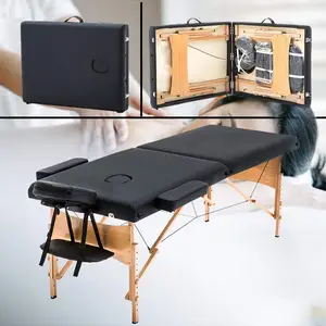 Alicate massageador de 28 polegadas, cama dobrável ajustável de altura larga e portátil para massagem no spa