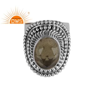 Anillo de plata de primera ley y topacio Natural para mujer, sortija, plata esterlina 925, piedra Natural, estilo bohemio - Product Image 1