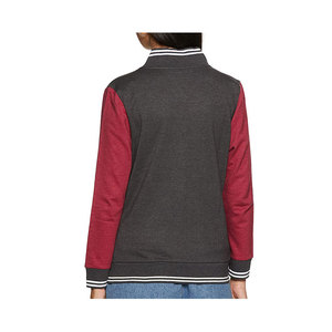 Veste d'université Letterman personnalisée OEM, doublure en laine avec patchs de broderie, veste universitaire en cuir de baseball, rembourrage en coton vendu en gros - Product Image 2