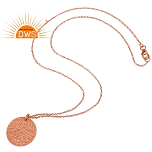 DWS Collier pendentif en argent sterling 925 plaqué or rose pour femmes Bijoux de mariage certifiés GIA - Product Image 2