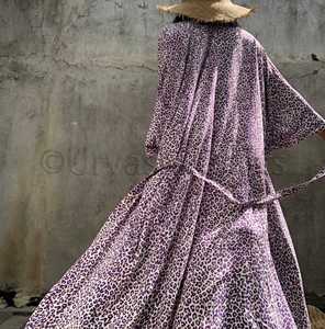 Kimono style bohème pour femmes, vêtements de plage, imprimé léopard, manches longues, Robe de vacances, été - Product Image 5