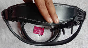 Brida de cuero de alta calidad para caballos, banda para las cejas con canal vacío y Diadema acolchada suave - Product Image 5