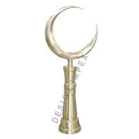 Minaret en laiton en forme de croissant de lune, minarets de luxe pour mosquée, décoration dorée pour l'Aïd el-Fitr, Ramadan, articles de décoration de mosquée, artisanat
