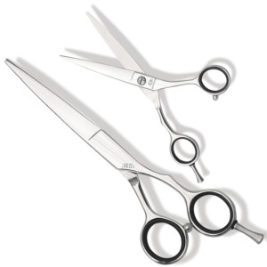 Tijeras de Peluquería Profesionales East Beauty de 5.5 Pulgadas, Afiladas, Pequeñas, Plateadas, de Acero Inoxidable, para Diestros, Secas y Húmedas, No Plegables - Product Image 2