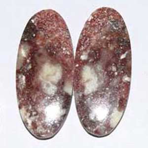 Cabochon rose naturel en vrac, paires de pierres précieuses, jaspe rouge, pour la fabrication de bijoux, taille libre, vente en gros - Product Image 1